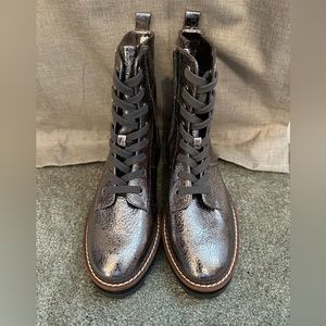 Design Labs Combat Boot - Metallic,Silver,Purple / size 6